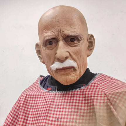 Realistic Halloween Mask with Old Face Design | Full Head Coverage for Costume Parties and Cosplay