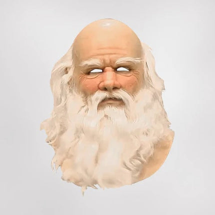 Realistic Santa Mask with Detailed Beard Design | Perfect for Holiday Parties and Festive Celebrations