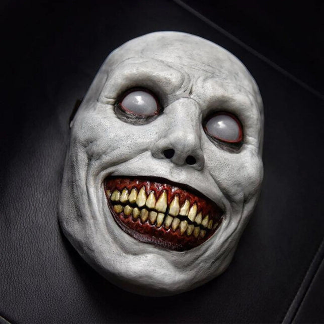 Halloween Mask Scary, Hooded Demon Mask with Evil Grin for Horror Cosplay and Haunted House Parties_03