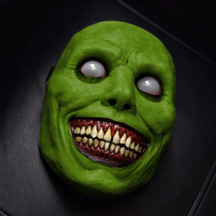 Scary Demon Hooded Halloween Mask with Evil Grin | Lightweight Cosplay Accessory for Parties and Pranks