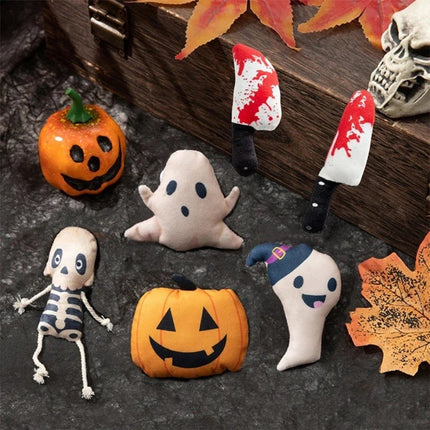 Interactive Plush Cat Toy with Catnip in Ghost Design | Engaging Halloween Fun for Playful Cats