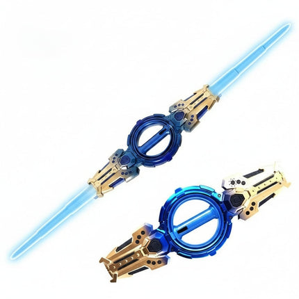 Light Up Double Sword for Halloween with Sound Effects | Extendable Design for Role Play and Cosplay