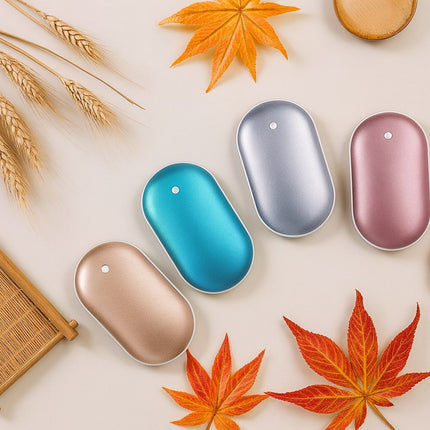 Rechargeable Electric Hand Warmer & Power Bank with Adjustable Heat Levels | Portable Comfort for Cold Weather Activities