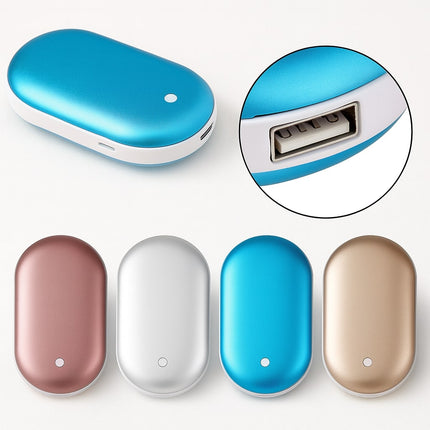 Portable Hand Warmer with Power Bank & Adjustable Heat | Instant Warmth for Cold Weather and Device Charging