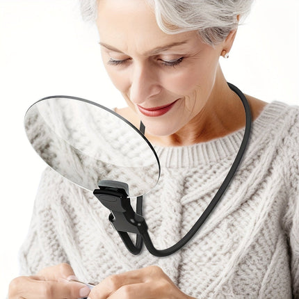 Hands-Free Magnifying Glass with Adjustable Neck | Large 4.25" Lens for Reading and Crafting Clarity