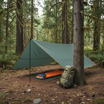 Heavy Duty Waterproof Camping Tarp with Reinforced Grommets | Versatile Outdoor Shelter for Weather Protection