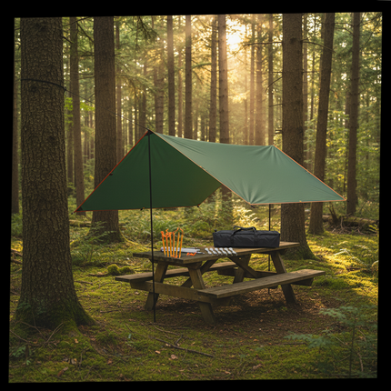 Heavy Duty Waterproof Camping Tarp with Reinforced Grommets | Versatile Outdoor Shelter for Weather Protection