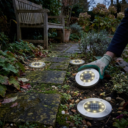 Solar LED Garden Lights set of 8 lifestyle