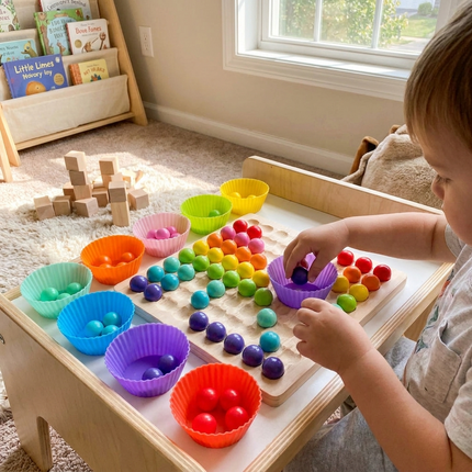 Bead Strategy Game with Colorful Interactive Pieces | Fun for Family Game Night