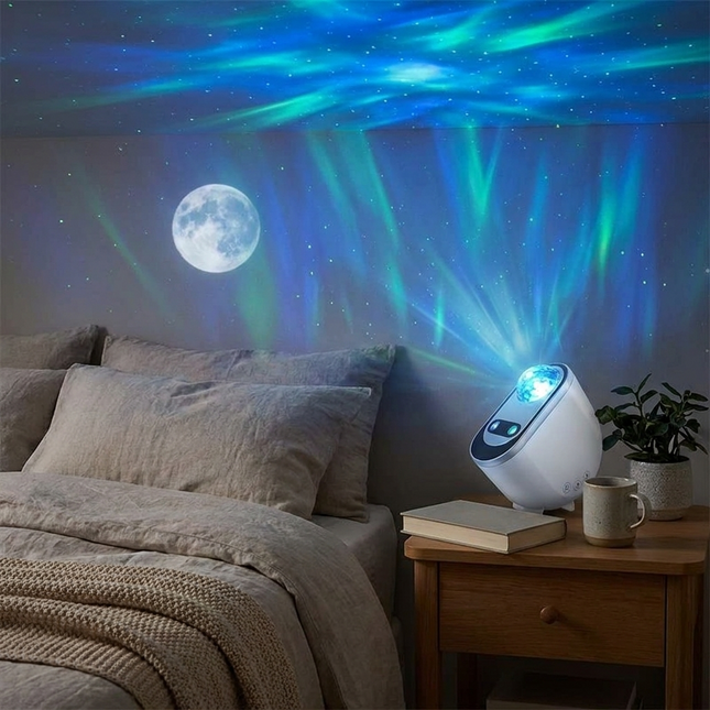 Aurora Borealis Star Projector, Northern Lights Night Light with Adjustable Colors, Brightness and Motion Settings_00