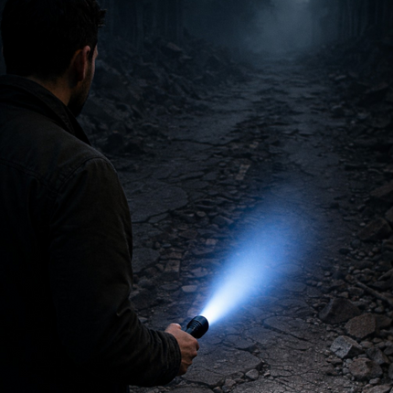 High-Power Tactical Flashlight Torch with Waterproof Design | Survival-Ready Emergency Light for Camping and Blackouts