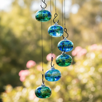 Hummingbird Feeder Wind Chime with Multiple Feeding Spots | Lightweight Garden Decor for Easy Maintenance
