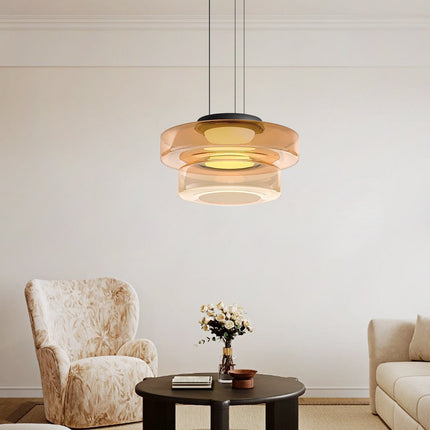 Glass Pendant Lamp with Adjustable Height | Bauhaus-Style Lighting for Modern Interiors