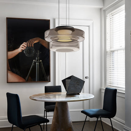 Glass Pendant Lamp with Adjustable Height | Bauhaus-Style Lighting for Modern Interiors