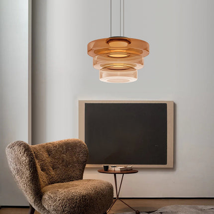 Glass Pendant Lamp with Adjustable Height | Bauhaus-Style Lighting for Modern Interiors