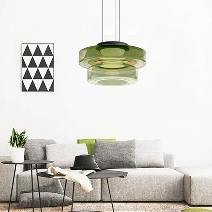 Glass Pendant Lamp with Adjustable Height | Bauhaus-Style Lighting for Modern Interiors