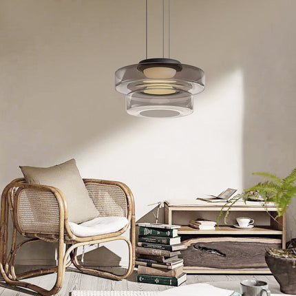 Glass Pendant Lamp with Adjustable Height | Bauhaus-Style Lighting for Modern Interiors