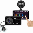 Front and Rear Dash Cam, 1080P Car Dash Camera with 4 in LCD Screen, Hardwired Dashboard Camera with G Sensor_00