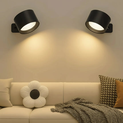 Rechargeable LED Wall Light with 360° Adjustable Magnetic Mount | Customizable Lighting with Three Brightness Levels