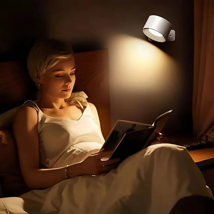 Rechargeable LED Wall Light with 360° Adjustable Magnetic Mount | Customizable Lighting with Three Brightness Levels