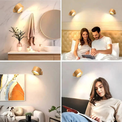 Rechargeable LED Wall Light with 360° Adjustable Magnetic Mount | Customizable Lighting with Three Brightness Levels