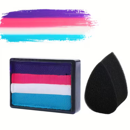 Face Paint Set for Body, Rainbow Split Cake Face Paint Palette, Neon UV Body Paint for Festivals and Parties_20