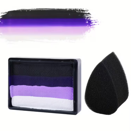Neon Split Cake Body Paint Set with UV Reactive Glow | Multi-Color Face and Body Paint for Parties and Festivals