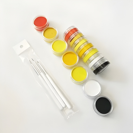 Rainbow Split Cake Body Paint Set with Multi-Color Blend | Easy Washable Formula for Creative Face and Body Art