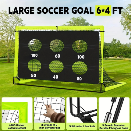 Soccer Target Training Goal with Pop-Up Design | Portable Goal for Accurate Shooting Practice