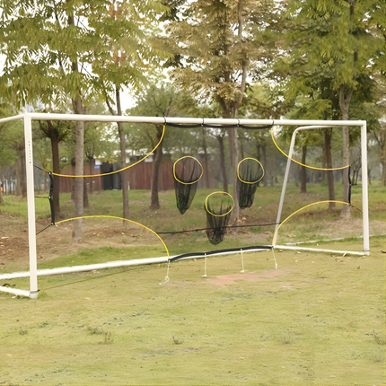 Soccer Training Target Net with Multiple Target Zones | Portable Accuracy Trainer for Goal Shooting Practice