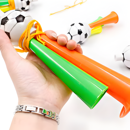 Vuvuzela Horn Set for Soccer Fans with Loud 3-Tone Sound | Portable Noise Maker for Cheering at Events