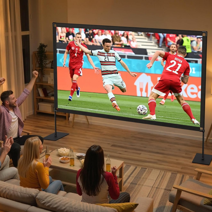 Portable Projector Screen with Stand for Easy Setup | Stable Viewing for Outdoor and Indoor Movies