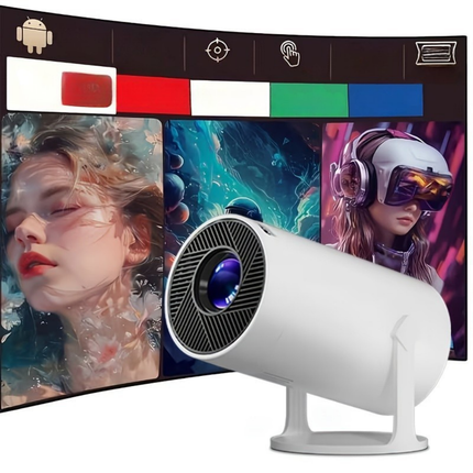 Portable Mini Projector with 1080P Resolution & Wireless Connectivity | Compact Design for Home and Outdoor Entertainment