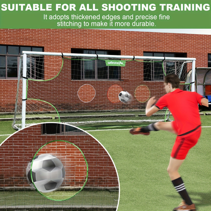 Portable Soccer Training Net with 5 Target Holes | Durable Nylon for Accurate Shooting Practice