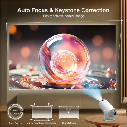 Portable Mini Projector with 1080P Resolution & Wireless Connectivity | Compact Design for Home and Outdoor Entertainment
