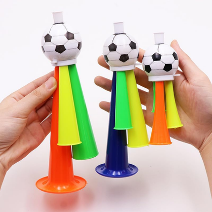 Vuvuzela Horn Set for Soccer Fans with Loud 3-Tone Sound | Portable Noise Maker for Cheering at Events