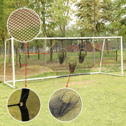 Soccer Training Target Net with Multiple Target Zones | Portable Accuracy Trainer for Goal Shooting Practice