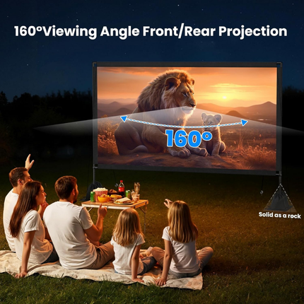 Portable Projector Screen with Stand for Easy Setup | Stable Viewing for Outdoor and Indoor Movies