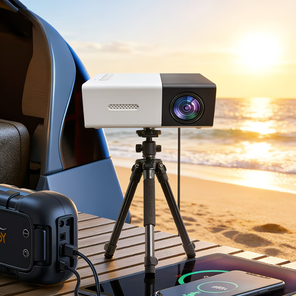Portable Mini Projector with 1080P Support | Compact Home Theater for Movies and Gaming