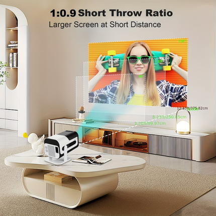 Mini Projector with WiFi & Bluetooth - Portable HD Cinema Experience for Movies & Gaming