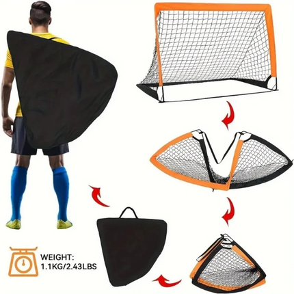 Portable Soccer Net with Quick Setup | Foldable Design for Backyard Training and Fun