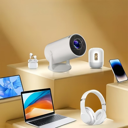 Portable Mini Projector with 1080P Resolution & Wireless Connectivity | Compact Design for Home and Outdoor Entertainment
