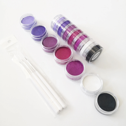 Rainbow Split Cake Body Paint Set with Multi-Color Blend | Easy Washable Formula for Creative Face and Body Art
