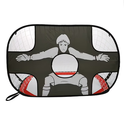 Portable Soccer Goal with Target Net for Precision Training | Foldable Design for Easy Setup and Portability