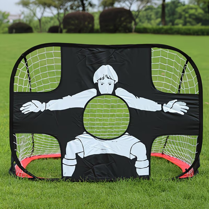 Portable Soccer Goal with Target Net, Folding Soccer Goal for Shooting Practice, Soccer Target Goal for Training_00