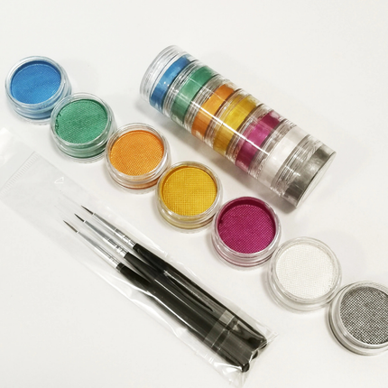 Rainbow Body Paint Set with Split Cake Design | Easy to Apply Vegan Face Paint for Festivals and Events