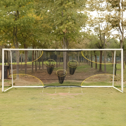 Soccer Training Target Net with Multiple Target Zones | Portable Accuracy Trainer for Goal Shooting Practice