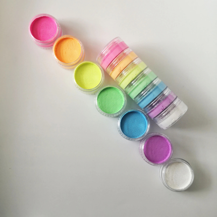 Rainbow Body Paint Set with Split Cake Design | Easy to Apply Vegan Face Paint for Festivals and Events