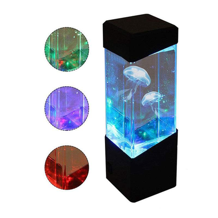 LED Jellyfish Lamp, Color Changing Mood Light with Lifelike Moving Jellyfish for Living Room and Office