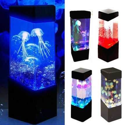 LED Jellyfish Lamp, Color Changing Mood Light with Lifelike Moving Jellyfish for Living Room and Office